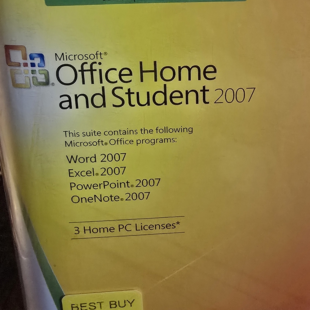 Microsoft Windows 7 - 3 PC Word Excel Powerpoint Onenote  2007 Licenses Genuine